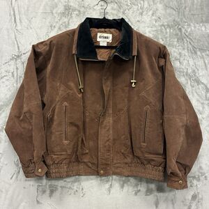 Gitano Men's Vintage Leather Bomber Jacket Size 3XL Heavyweight 90s y2k Lined